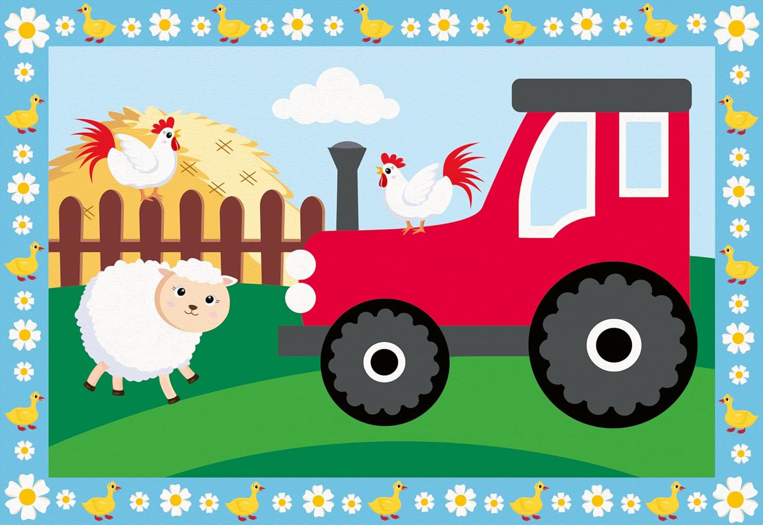 Ravensburger - CreArt Junior Series: The Farm, Paint by Number Kit, Contains Two Pre-Printed Boards, a Brush, Colors, Creative Game for Boys and Girls 5+ Years Old