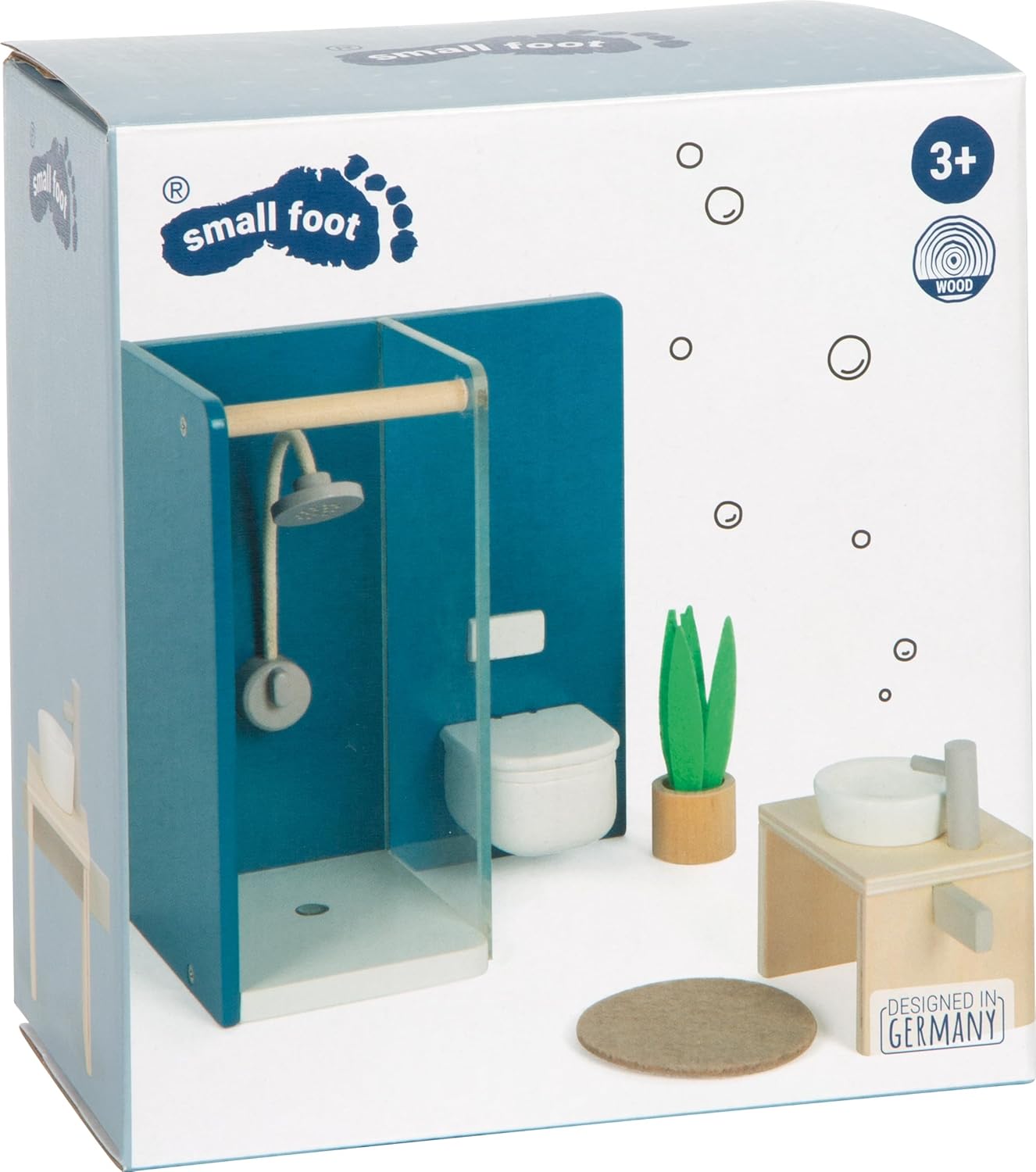 small foot houten poppenhuis meubeltjes badkamer, meubelset voor het poppenhuis, voor kinderen vanaf 3 jaar, 12630