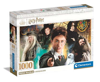 Clementoni 39787 Harry Potter – 1000 Teile – Puzzle für Erwachsene, hergestellt in Italien, Mehrfarbig