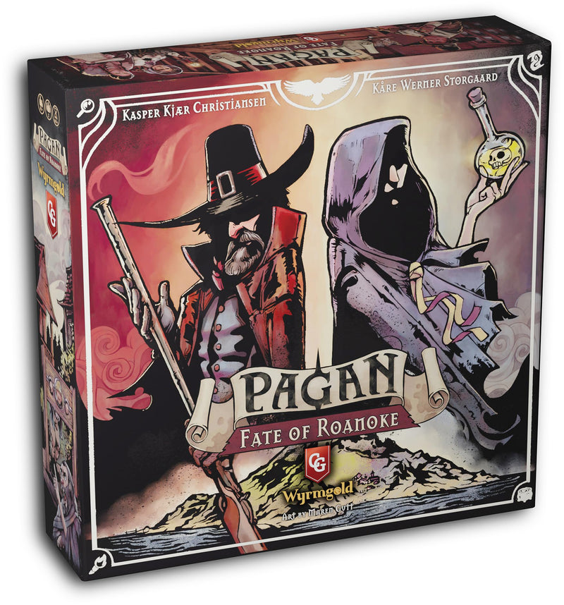 Capstone Games Pagan: The Fate of Roanoke - Dueling Witch & Hunter Asymmetrical Deduction Card Game Filled with Intrigue & Mystery, 2 Players, 60 Mins