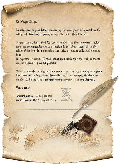 Capstone Games Pagan: The Fate of Roanoke - Dueling Witch & Hunter Asymmetrical Deduction Card Game Filled with Intrigue & Mystery, 2 Players, 60 Mins