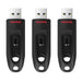 SanDisk Ultra 64GB USB Flash Drive USB 3.0 up to 130MB/s Read - Pack of 3