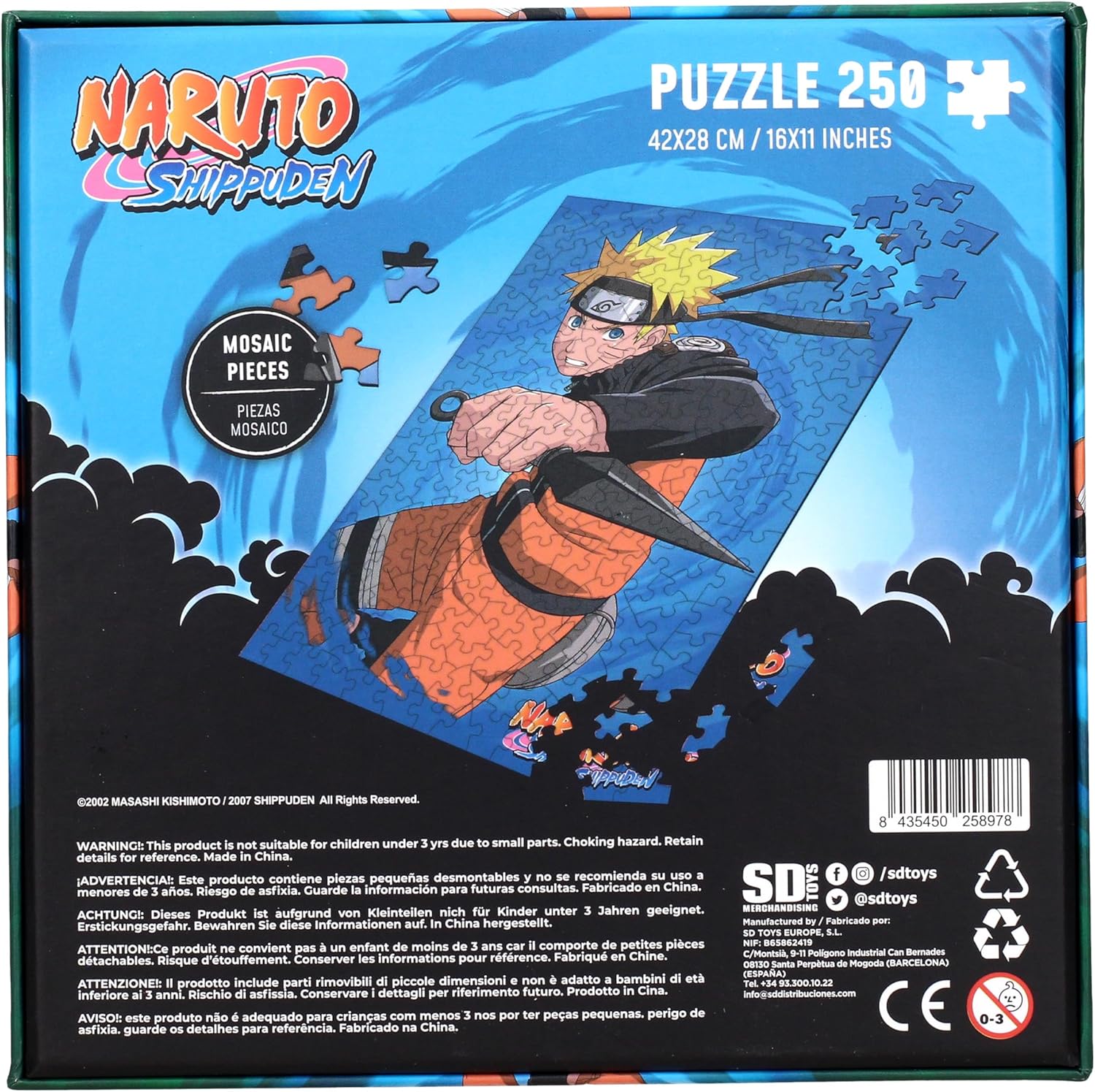 SD TOYS Puzzle 250 Naruto Kunai Naruto Shippuden