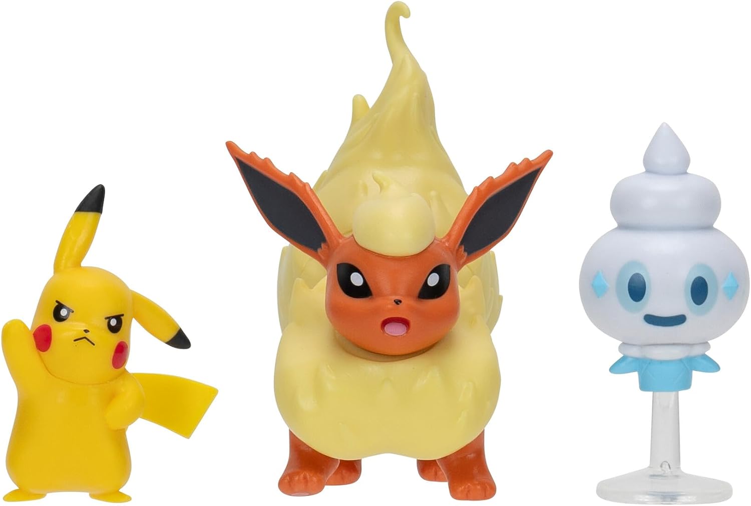 Pokémon PKW3611 Battle Figure Set - Pikachu, Gelatini, Flamara, Official Figure Set