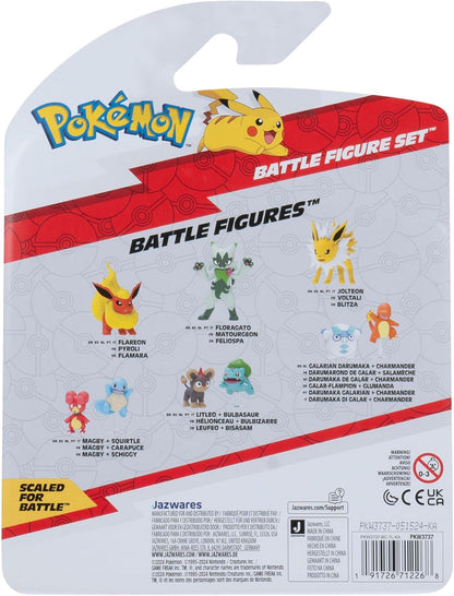 Pokémon PKW3737 Battle Figure Set - Eeve, Gladiantri, Smettbo, Official Figure Set