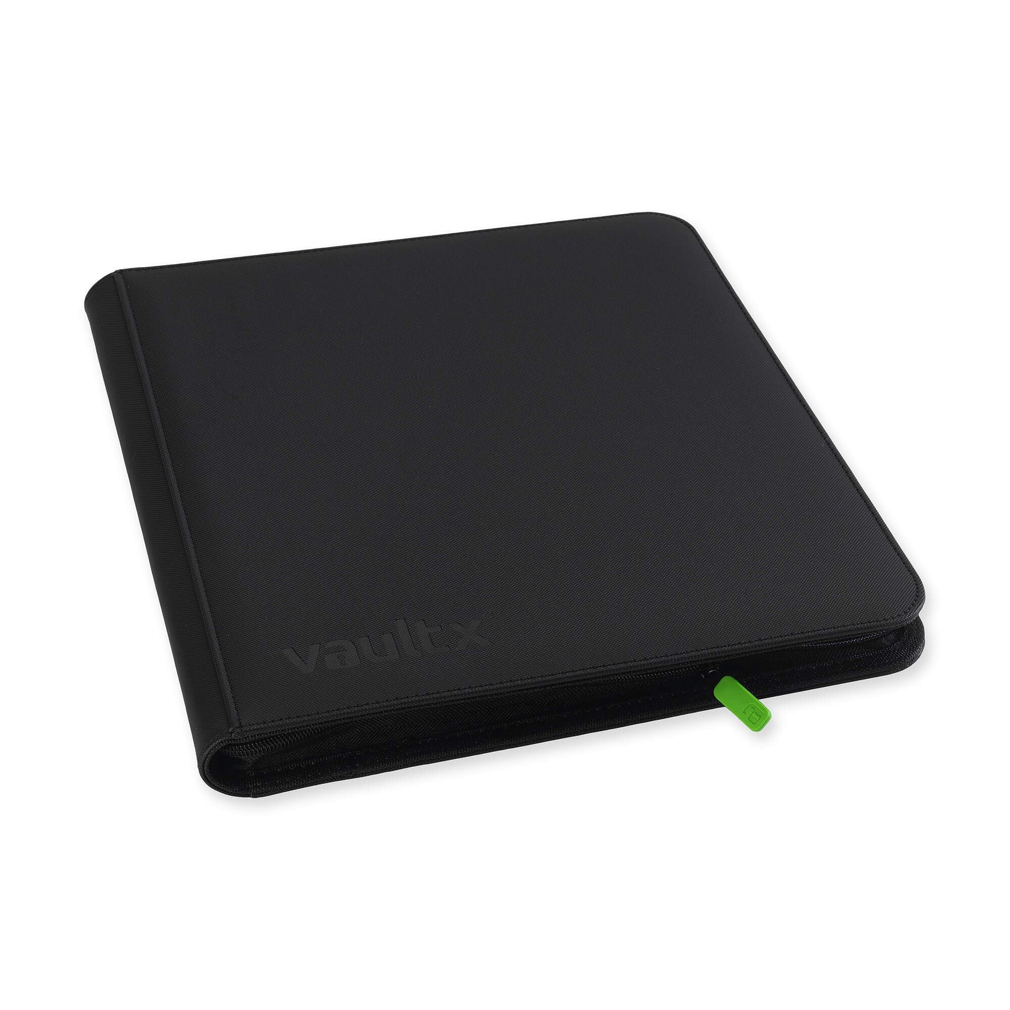 Vault X Premium Exo-Tec XL Zip Binder - 12 Pocket XL Trading Card Album Folder - 624 Side Loading Pocket Binder for TCG (Black)