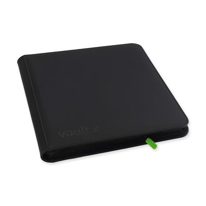 Vault X Premium Exo-Tec XL Zip Binder - 12 Pocket XL Trading Card Album Folder - 624 Side Loading Pocket Binder for TCG (Black)