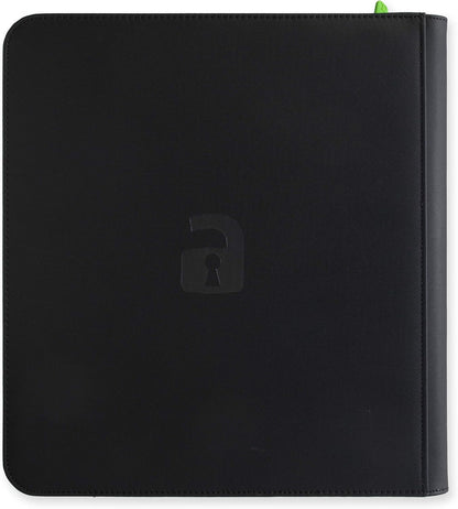 Vault X Premium Exo-Tec XL Zip Binder - 12 Pocket XL Trading Card Album Folder - 624 Side Loading Pocket Binder for TCG (Black)