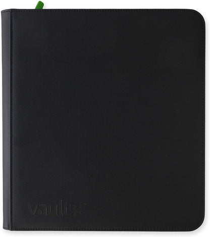 Vault X Premium Exo-Tec XL Zip Binder - 12 Pocket XL Trading Card Album Folder - 624 Side Loading Pocket Binder for TCG (Black)
