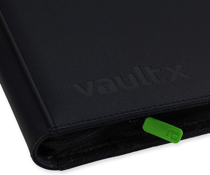 Vault X Premium Exo-Tec XL Zip Binder - 12 Pocket XL Trading Card Album Folder - 624 Side Loading Pocket Binder for TCG (Black)