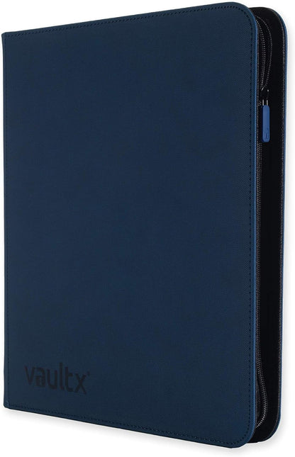 Vault X Premium Exo-Tec XL Zip Binder - 12 Pocket XL Trading Card Album Folder - 624 Side Loading Pocket Binder for TCG (Blue)