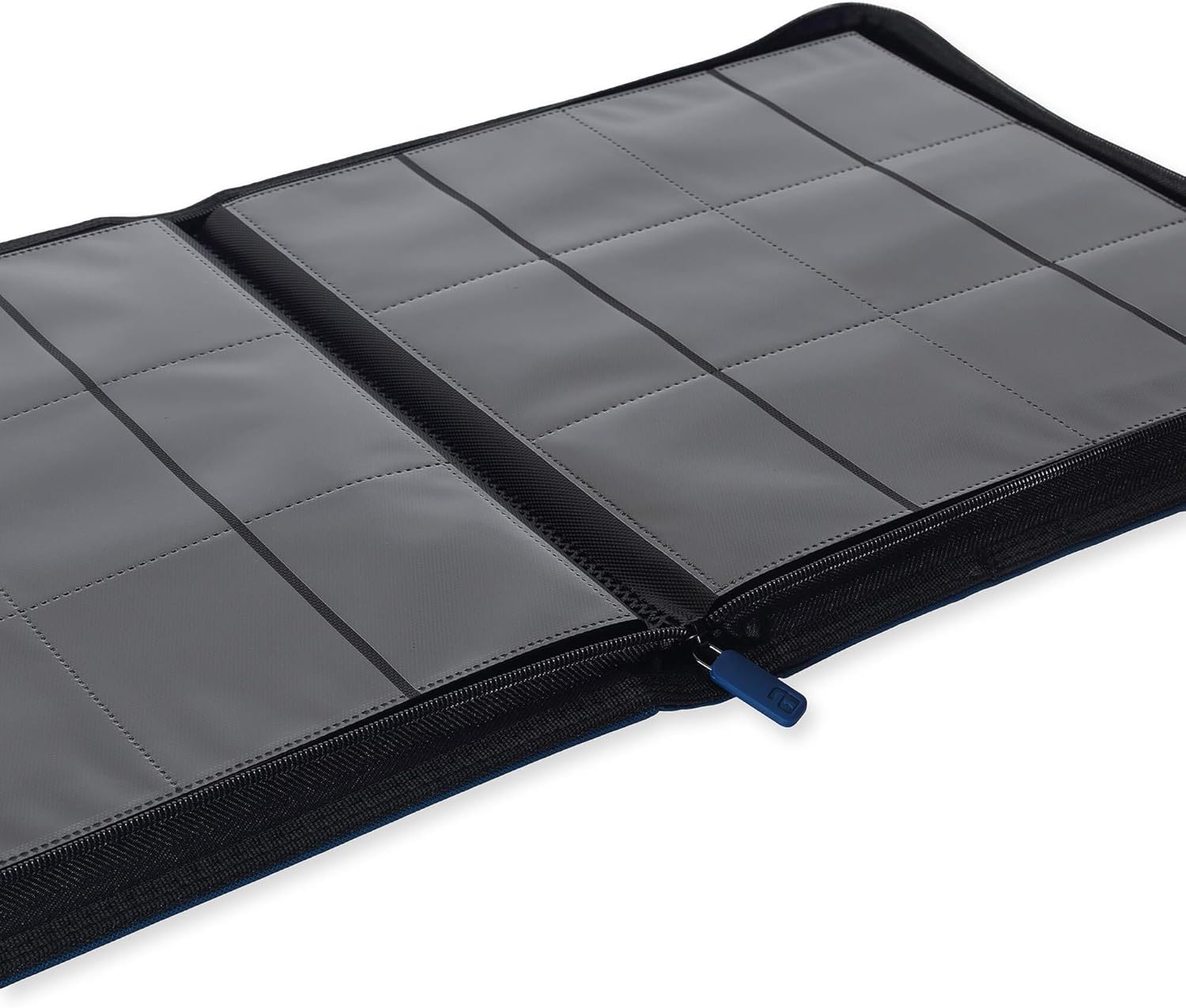 Vault X Premium Exo-Tec XL Zip Binder - 12 Pocket XL Trading Card Album Folder - 624 Side Loading Pocket Binder for TCG (Blue)