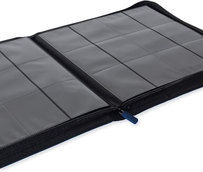 Vault X Premium Exo-Tec XL Zip Binder - 12 Pocket XL Trading Card Album Folder - 624 Side Loading Pocket Binder for TCG (Blue)