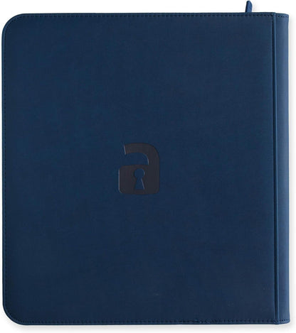 Vault X Premium Exo-Tec XL Zip Binder - 12 Pocket XL Trading Card Album Folder - 624 Side Loading Pocket Binder for TCG (Blue)