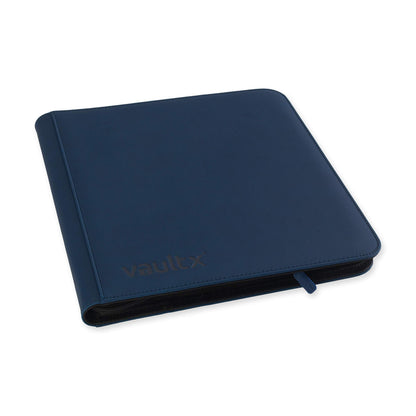 Vault X Premium Exo-Tec XL Zip Binder - 12 Pocket XL Trading Card Album Folder - 624 Side Loading Pocket Binder for TCG (Blue)