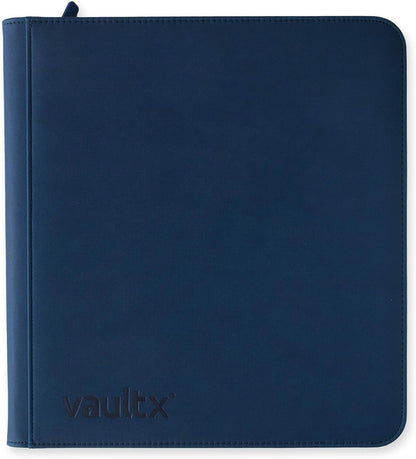 Vault X Premium Exo-Tec XL Zip Binder - 12 Pocket XL Trading Card Album Folder - 624 Side Loading Pocket Binder for TCG (Blue)