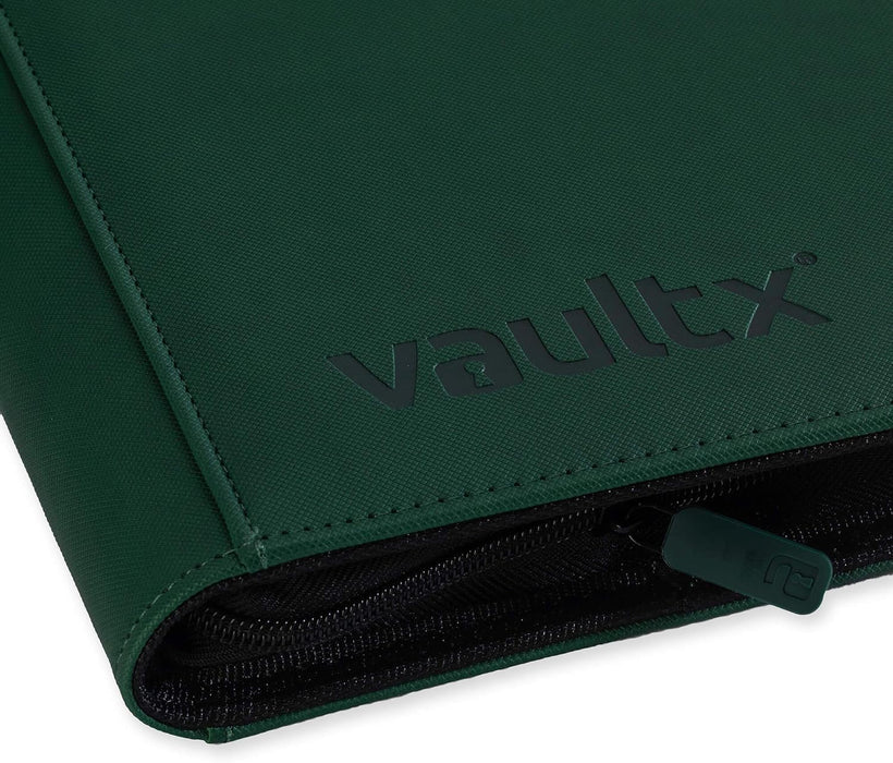Vault X Premium Exo-Tec XL Zip Binder - 12 Pocket XL Trading Card Album Folder - 624 Side Loading Pocket Binder for TCG (Green)