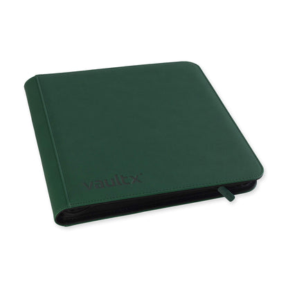 Vault X Premium Exo-Tec XL Zip Binder - 12 Pocket XL Trading Card Album Folder - 624 Side Loading Pocket Binder for TCG (Green)