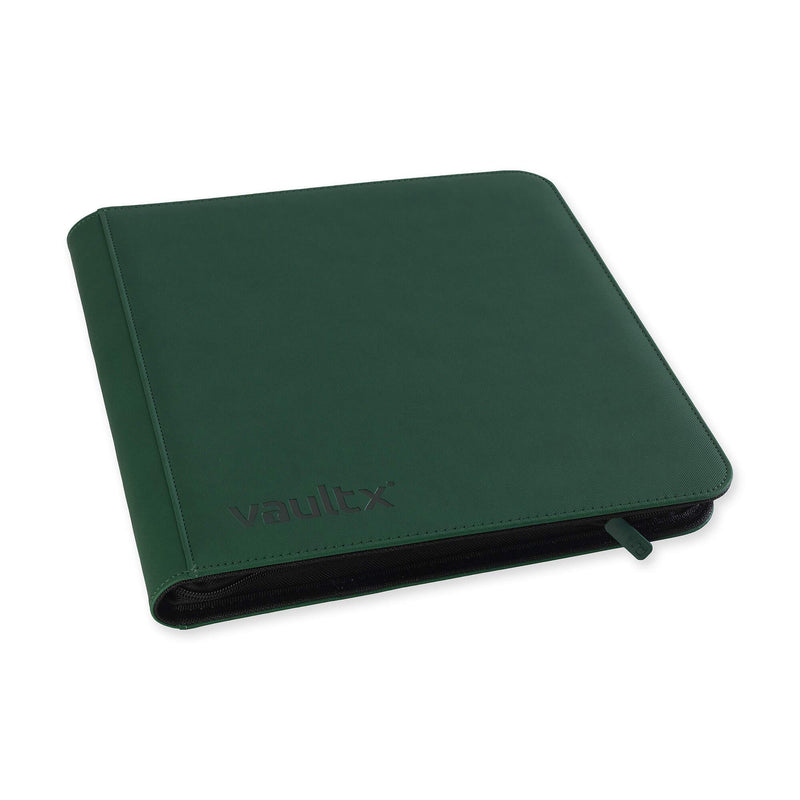 Vault X Premium Exo-Tec XL Zip Binder - 12 Pocket XL Trading Card Album Folder - 624 Side Loading Pocket Binder for TCG (Green)