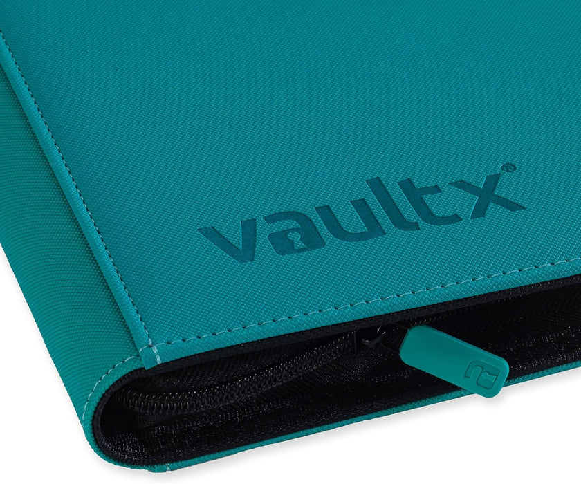 Vault X Premium Exo-Tec XL Zip Binder - 12 Pocket XL Trading Card Album Folder - 624 Side Loading Pocket Binder for TCG (Teal)