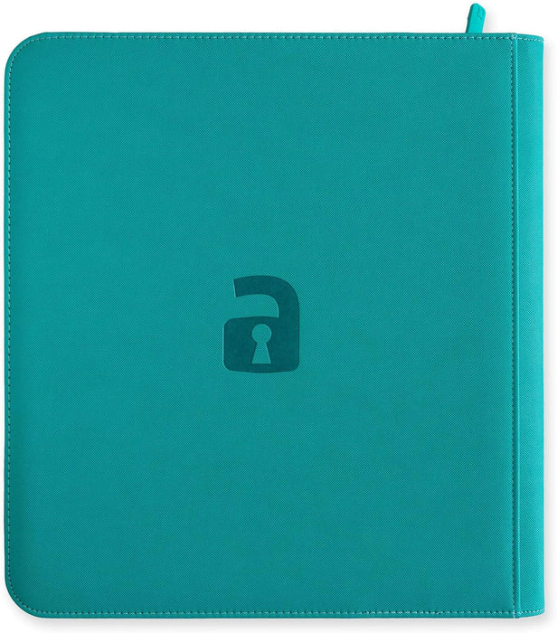 Vault X Premium Exo-Tec XL Zip Binder - 12 Pocket XL Trading Card Album Folder - 624 Side Loading Pocket Binder for TCG (Teal)