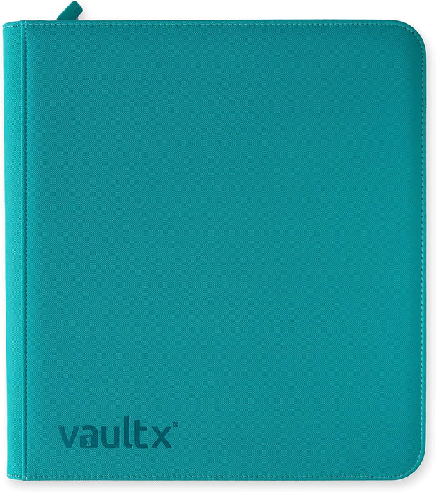 Vault X Premium Exo-Tec XL Zip Binder - 12 Pocket XL Trading Card Album Folder - 624 Side Loading Pocket Binder for TCG (Teal)