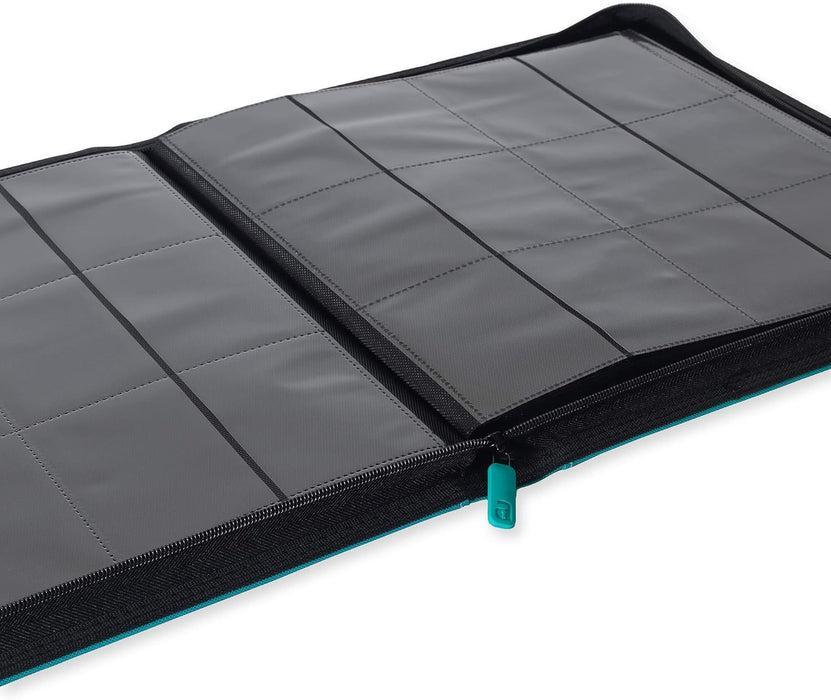 Vault X Premium Exo-Tec XL Zip Binder - 12 Pocket XL Trading Card Album Folder - 624 Side Loading Pocket Binder for TCG (Teal)
