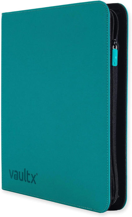 Vault X Premium Exo-Tec XL Zip Binder - 12 Pocket XL Trading Card Album Folder - 624 Side Loading Pocket Binder for TCG (Teal)