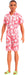 Barbie Fashionistas Ken Doll #235 with Braided Brown Hair, Wearing Coral Jumpsuit with Hawaiian Print and Green Sandals