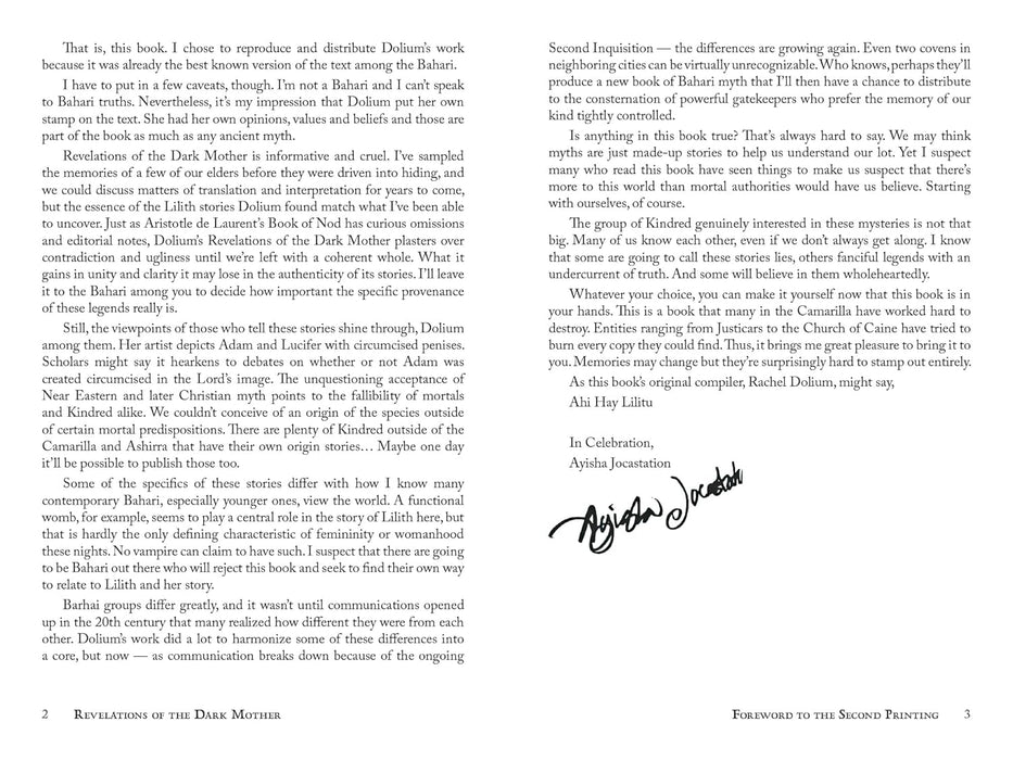 Vampire: The Masquerade: 5th Edition: Revelations of the Dark Mother Accessory