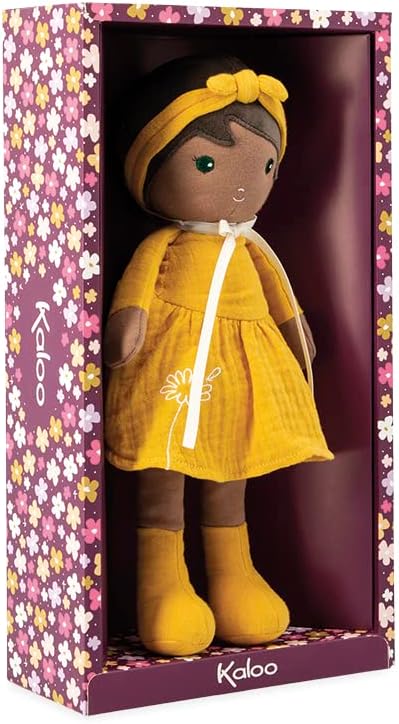 Kaloo - Tendresse - Naomie - My 1st Fabric Doll - 32 cm Fabric Doll - Yellow Dress - Pretty Gift Box and Customisable Ribbon - 0 Months +, K200009 32 cm / 12,5 inch