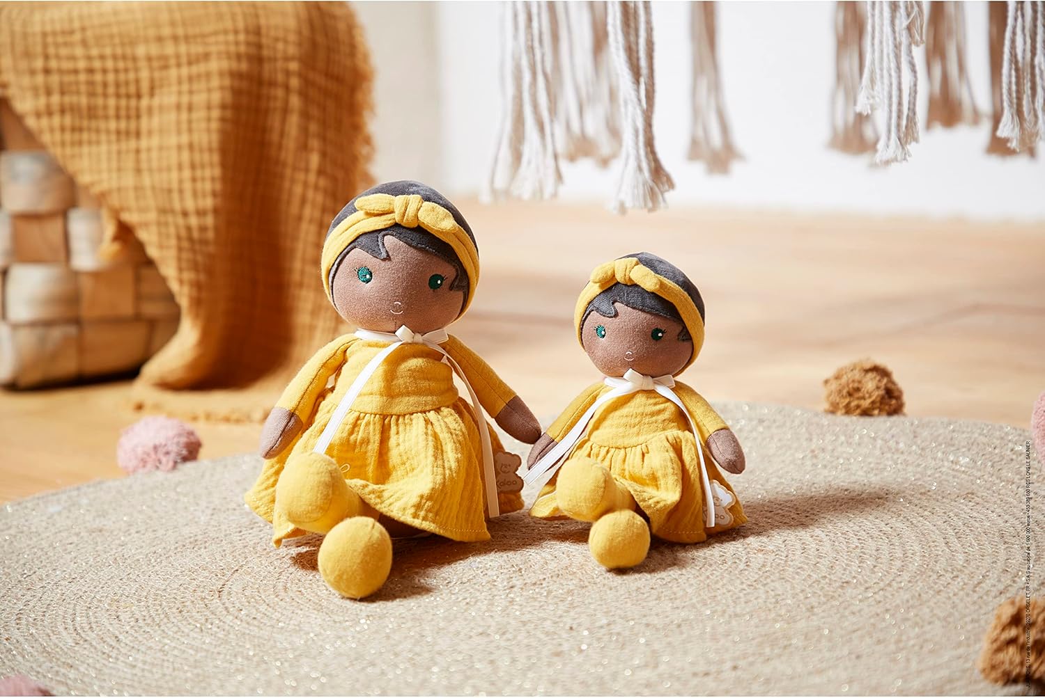 Kaloo - Tendresse - Naomie - My 1st Fabric Doll - 32 cm Fabric Doll - Yellow Dress - Pretty Gift Box and Customisable Ribbon - 0 Months +, K200009 32 cm / 12,5 inch