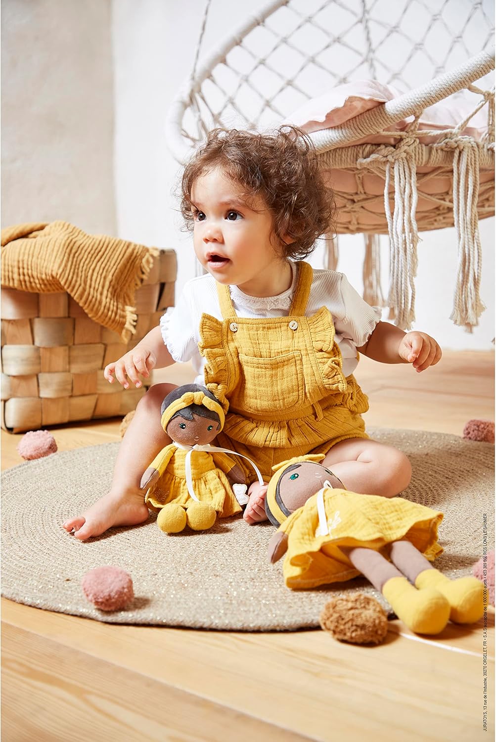 Kaloo - Tendresse - Naomie - My 1st Fabric Doll - 32 cm Fabric Doll - Yellow Dress - Pretty Gift Box and Customisable Ribbon - 0 Months +, K200009 32 cm / 12,5 inch