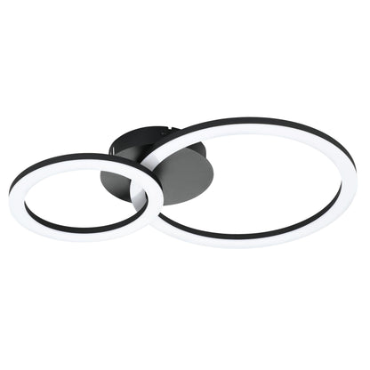Eglo - Paranday-Z Ceiling Lamp W/Circles Black 44.5X30 - Tw - Zigbee, Bluetooth