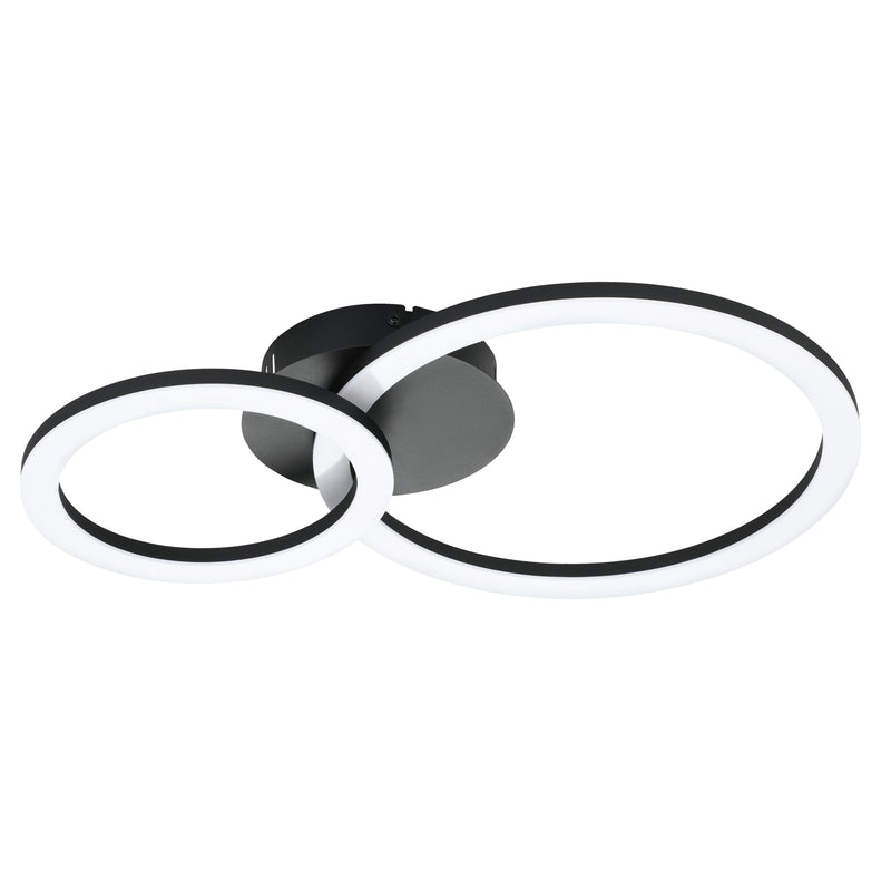 Eglo - Paranday-Z Ceiling Lamp W/Circles Black 44.5X30 - Tw - Zigbee, Bluetooth