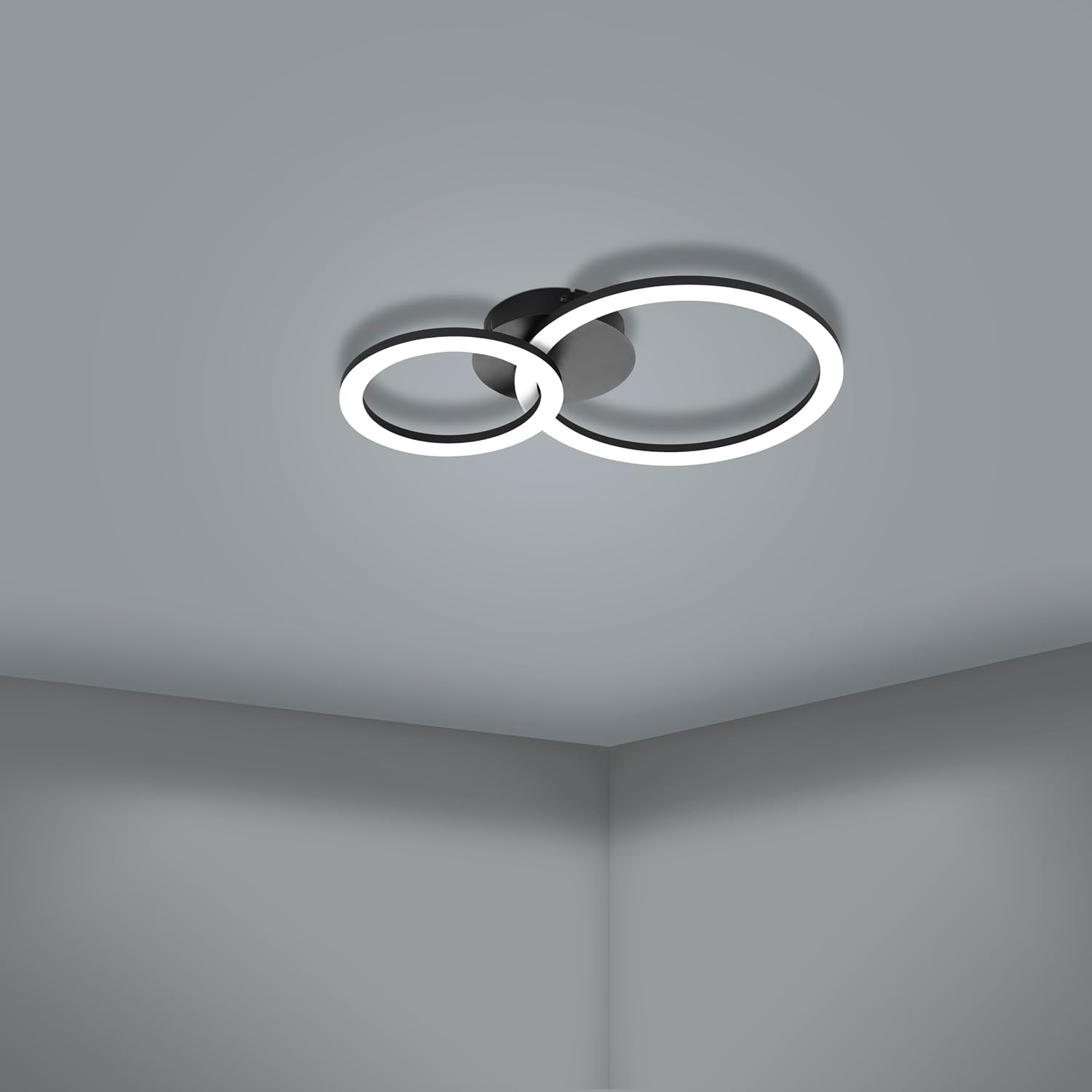 Eglo - Paranday-Z Ceiling Lamp W/Circles Black 44.5X30 - Tw - Zigbee, Bluetooth