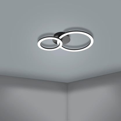 Eglo - Paranday-Z Ceiling Lamp W/Circles Black 44.5X30 - Tw - Zigbee, Bluetooth