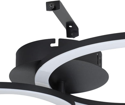 Eglo - Paranday-Z Ceiling Lamp W/Circles Black 44.5X30 - Tw - Zigbee, Bluetooth