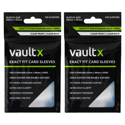 Vault X Exact Fit Trading Card Sleeves - High Clarity Perfect Fit Inner Sleeves for TCG (200 Pack