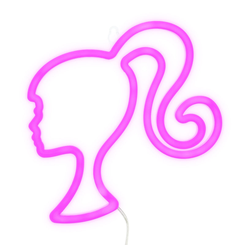 Barbie LED Neon Light - Officially Licensed Iconic Pink Doll Shaped Lamp, USB Powered, Girls Bedroom Accessories & Decor | Paladone