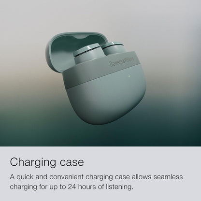 Bowers & Wilkins Pi6 True Wireless Noise Cancelling Earbuds with Bluetooth aptX, 24-bit Wireless Connection, and 6 Built-in Microphones – Storm Grey