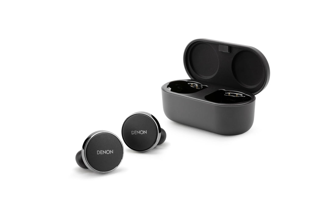 Denon PerL Pro True In Ear Wireless Earbuds, Personalised Sound Profile, Noise Cancelling Earbuds, Water Resistant Earphones, with Built in Microphones and Long Battery Life, Black Denon PerL Pro Black