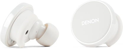 Denon PerL Pro True Wireless Earbuds, Personalised Sound Profile, Noise Cancelling Earbuds, Water Resistant Earphones, with Built in Microphones and Long Battery Life - White