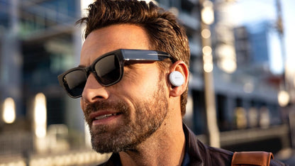 Denon PerL Pro True Wireless Earbuds, Personalised Sound Profile, Noise Cancelling Earbuds, Water Resistant Earphones, with Built in Microphones and Long Battery Life - White