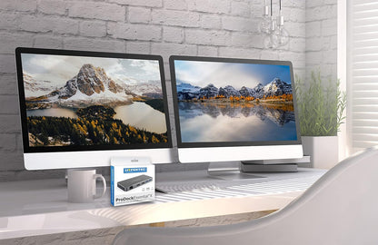 Hypertec ProDockEssential X1 Universal USB-C Dock, Dual HDMI, 8K Single Display (Windows Only) / 4k Dual Display, 2 x USB-A 3.0, 1 x USB-C, Gigabit Ethernet, 100W Power Delivery
