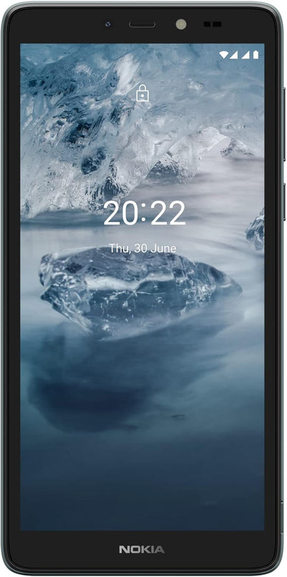 Nokia C2 2nd Edition 5.7” Smartphone with all-day battery life, 5MP & 2MP cameras, Android 11 (Go edition), MicroSD card slot supports up to 256GB, 2 years quarterly security updates, Dual SIM - Blue