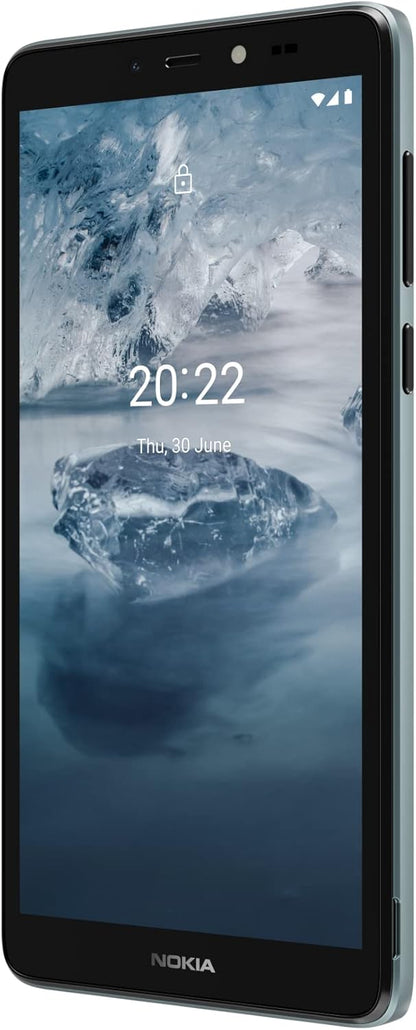 Nokia C2 2nd Edition 5.7” Smartphone with all-day battery life, 5MP & 2MP cameras, Android 11 (Go edition), MicroSD card slot supports up to 256GB, 2 years quarterly security updates, Dual SIM - Blue