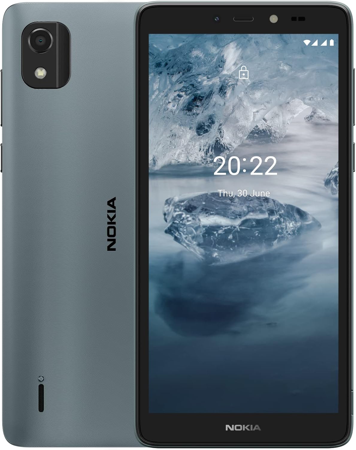 Nokia C2 2nd Edition 5.7” Smartphone with all-day battery life, 5MP & 2MP cameras, Android 11 (Go edition), MicroSD card slot supports up to 256GB, 2 years quarterly security updates, Dual SIM - Blue