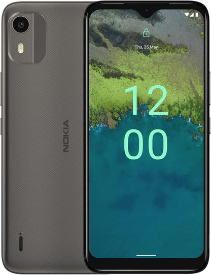 Nokia C12 6.3” HD+ Dual SIM Smartphone, Android 12 (Go edition), Octa-core 2GB RAM/64GB ROM, 8MP Rear /5MP Front Cameras, Night & Portrait modes, IP52 Rating, 3000mAh Battery - Charcoal