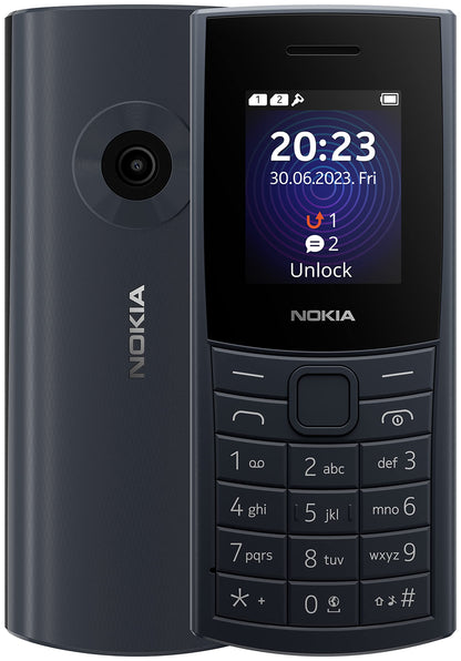 Nokia 110 4G Feature Phone with 4G, Camera, Bluetooth, FM radio, MP3 player, MicroSD, Long-Lasting Battery, and Pre-loaded Games, Dual Sim
